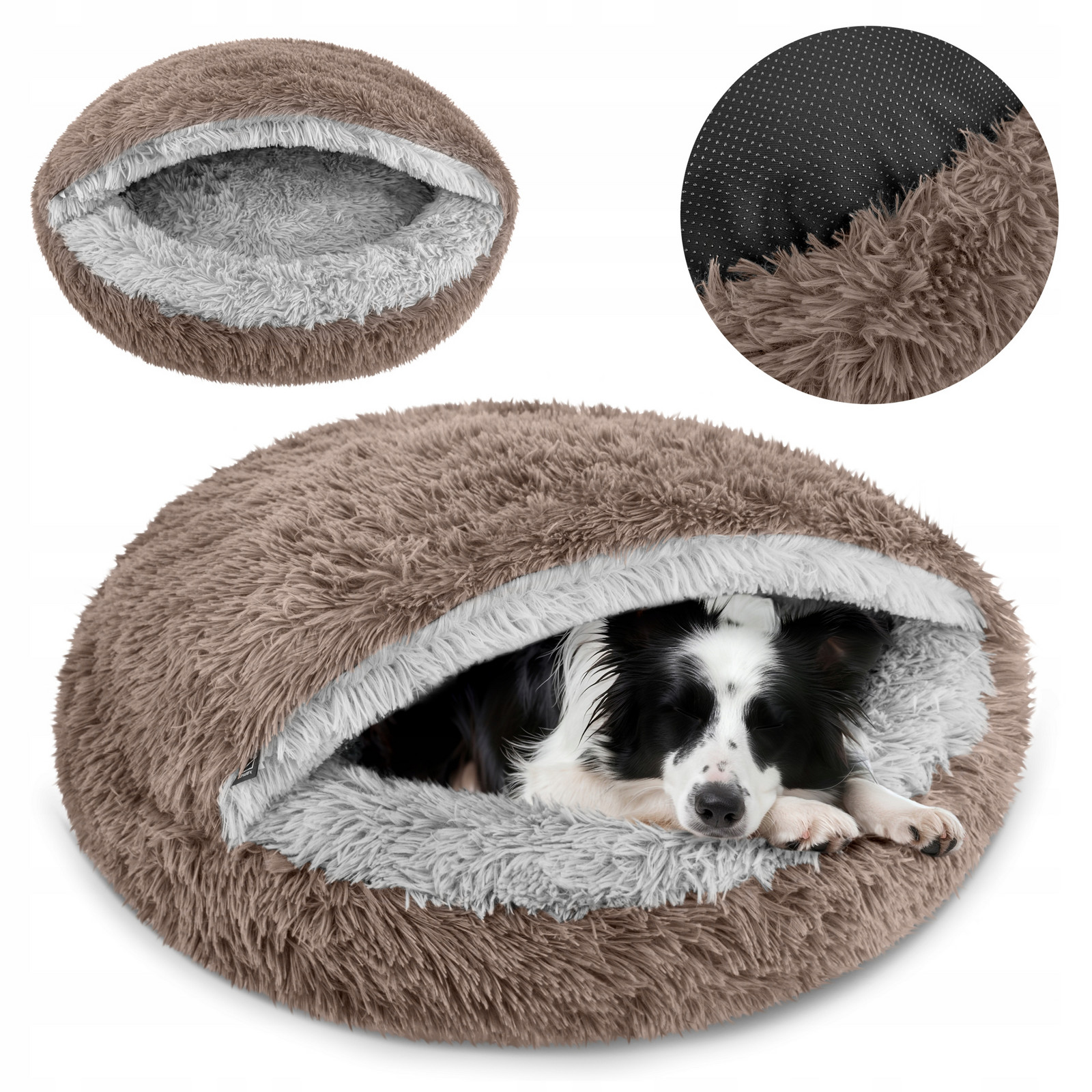 pelíšek Pro Psa Kulaté 80 CM S Funkcí Spacáku Velké Potah XL