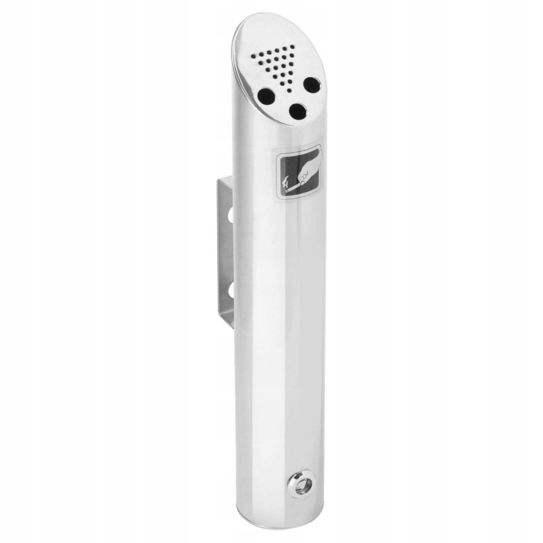 Popelník Popelník Nástěnný Ocelový Nerez Průměr 75MM Výška 460MM