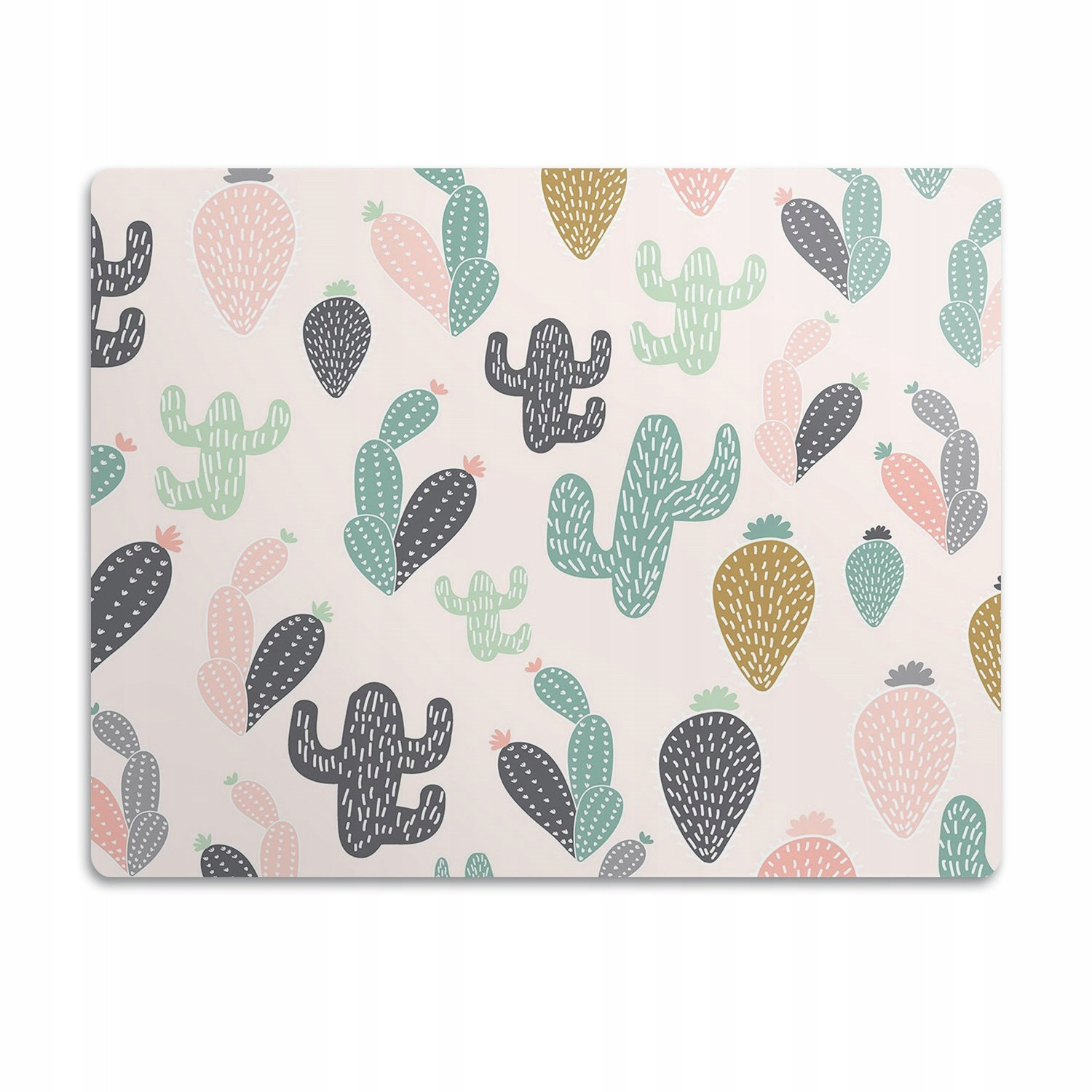 Voděodolná podložka pod misku Barevné kaktusy 60x40