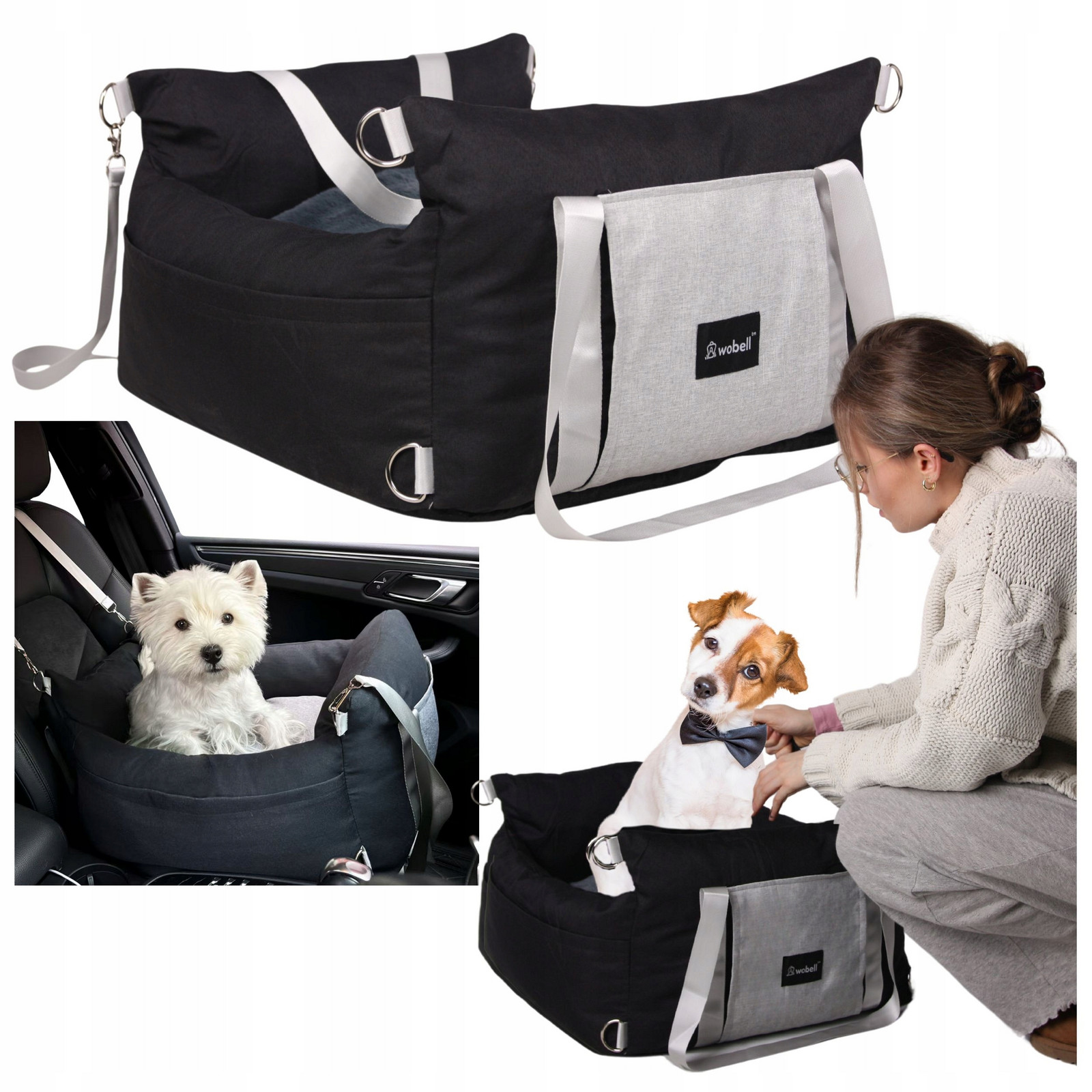 Autosedačka přepravka pro psa kočku do auta na sedadlo pelíšek