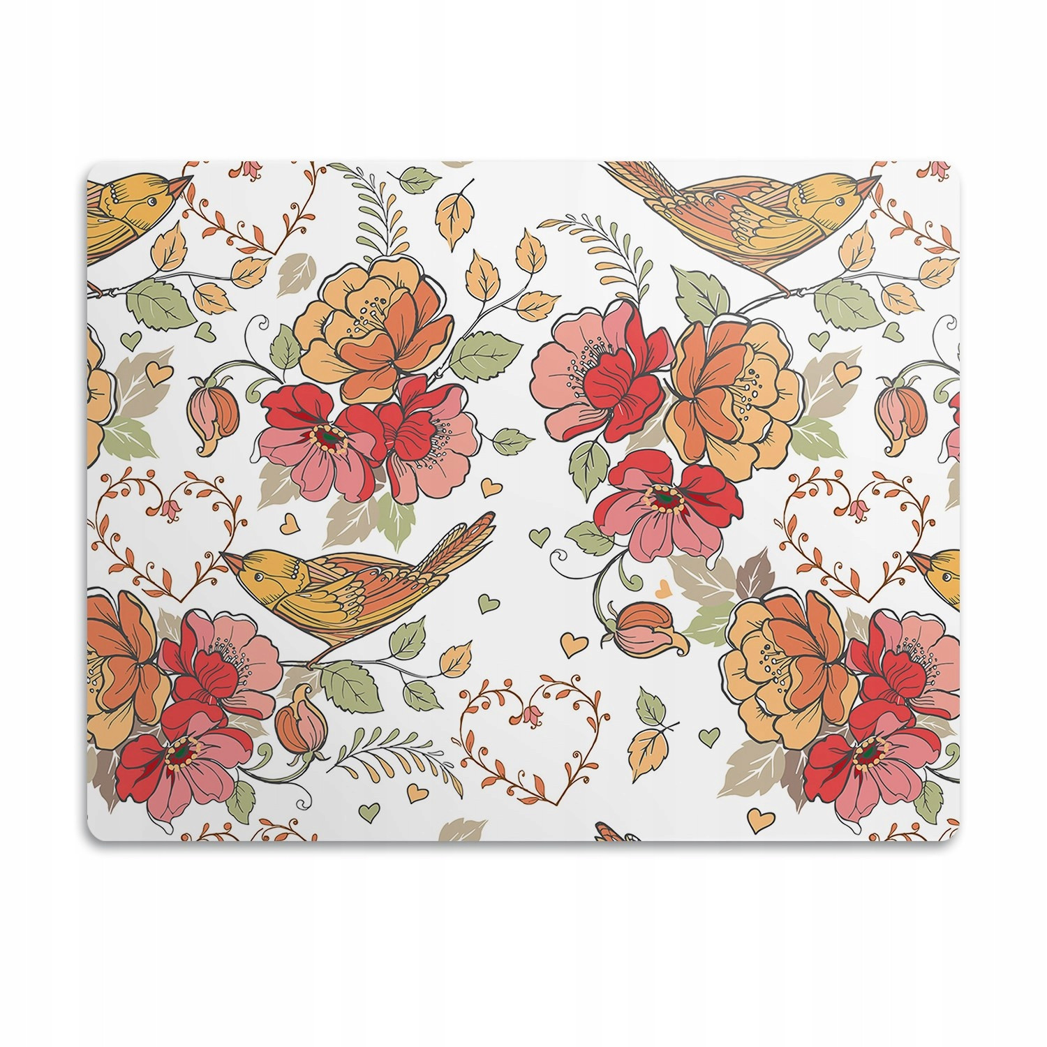 Podložka pod misku Vzor květiny ptáci 60x40 cm