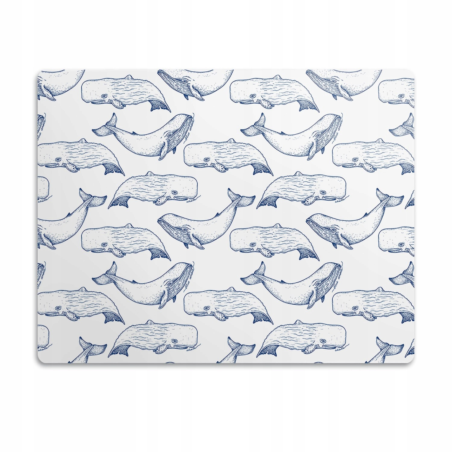 Pro kočky podložka pod misky Modré velryby 60x40