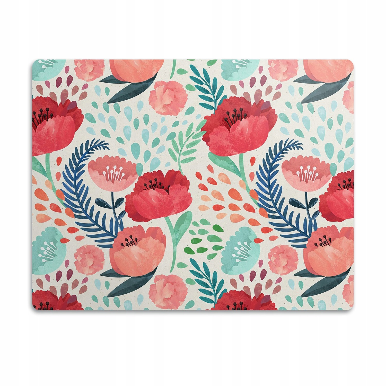 Podložka pod záchod Červené okrasné rostliny 60x40 cm