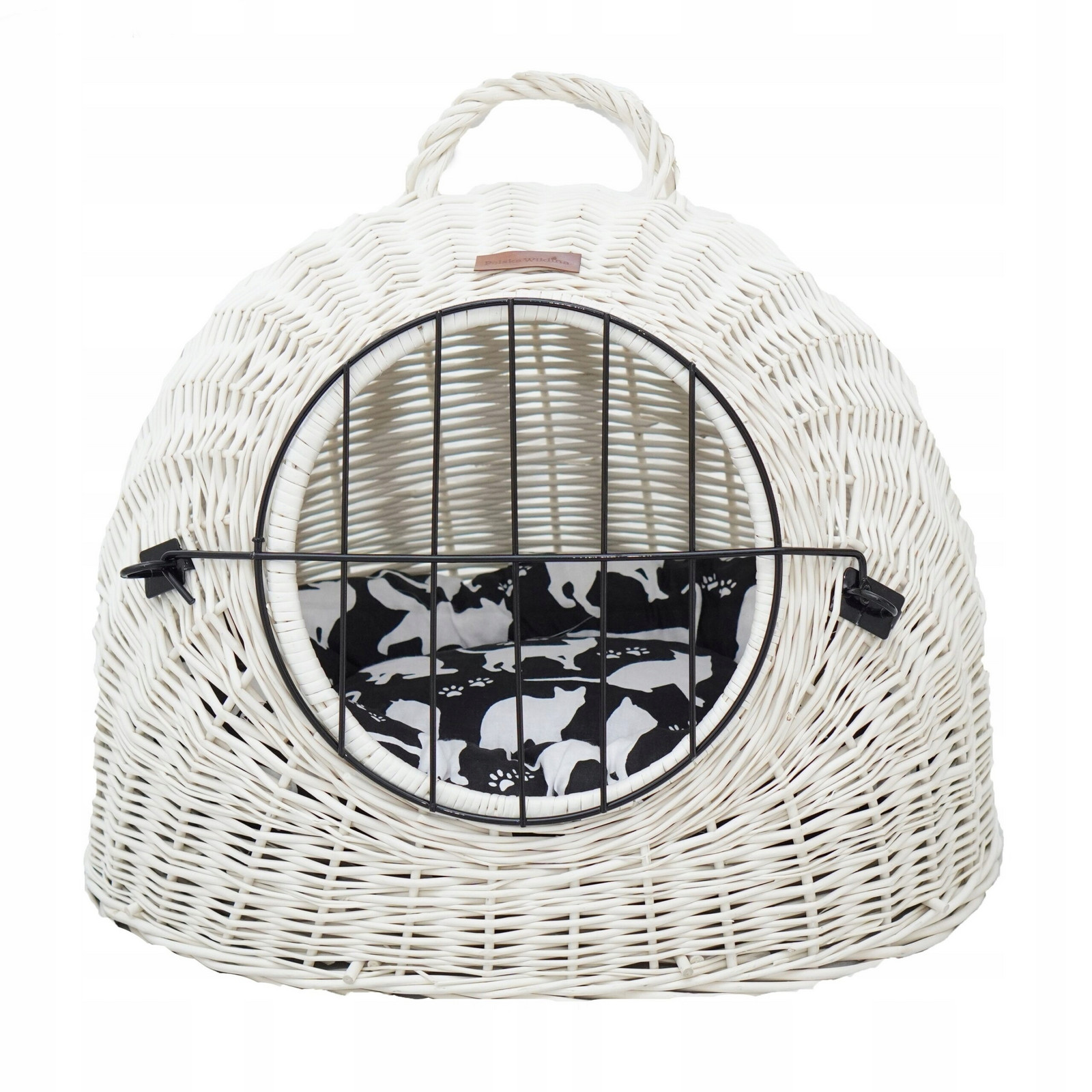 Přepravka Pro Kočky Králíka Klec Velká Bělená S Polštářem S Kočičkami