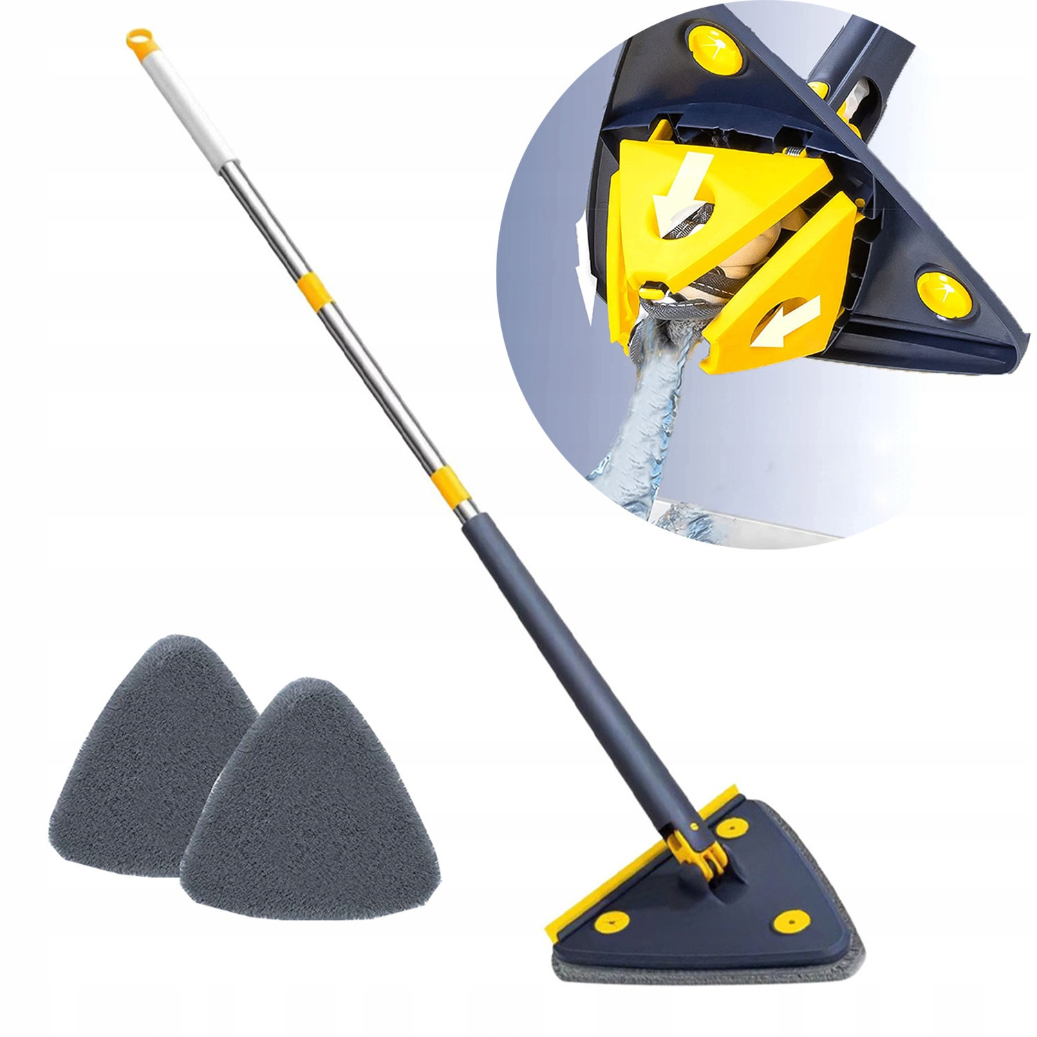 Čistič Mop na mytí oken Sklo s Otočným 127CM 360