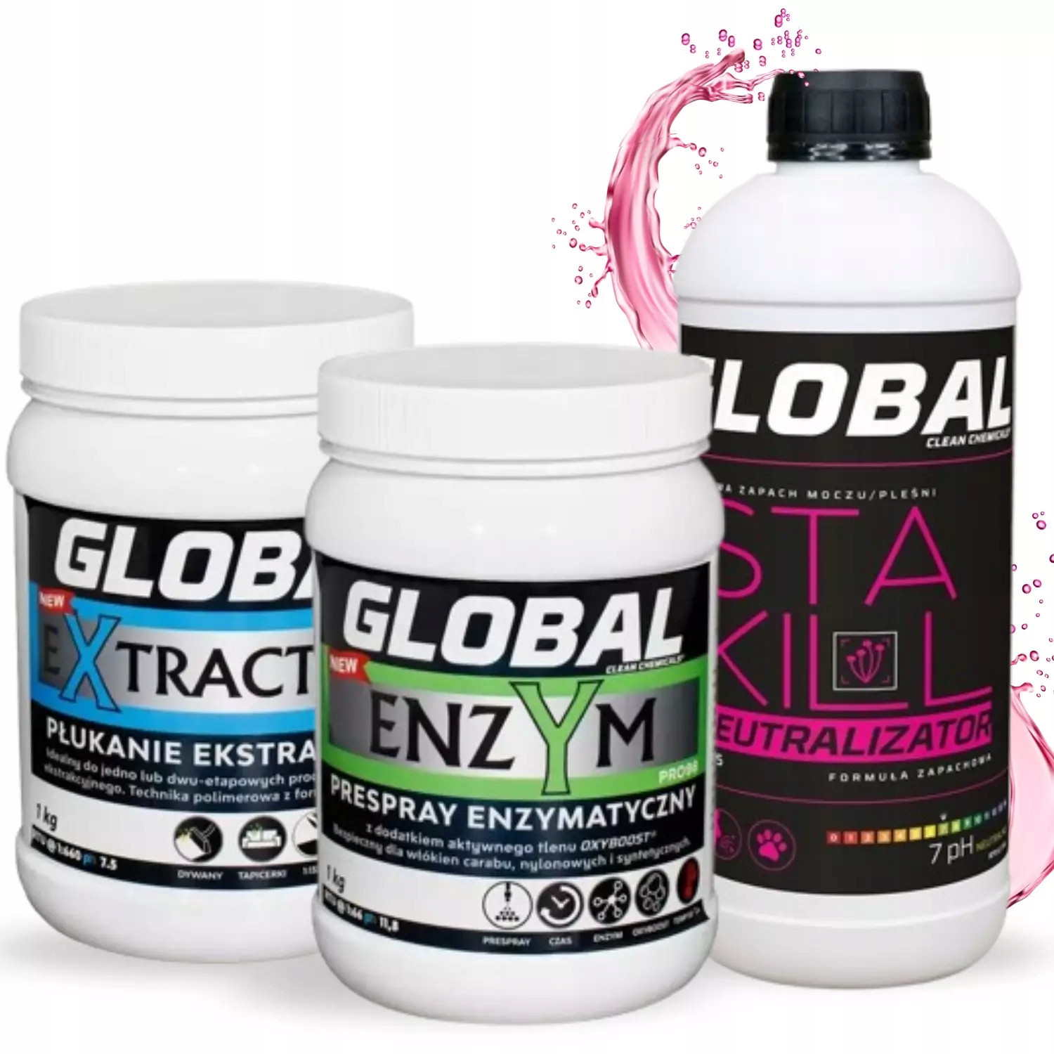Global Enzyme 98 1KG Extraction S880 1KG Prací sada Bonus
