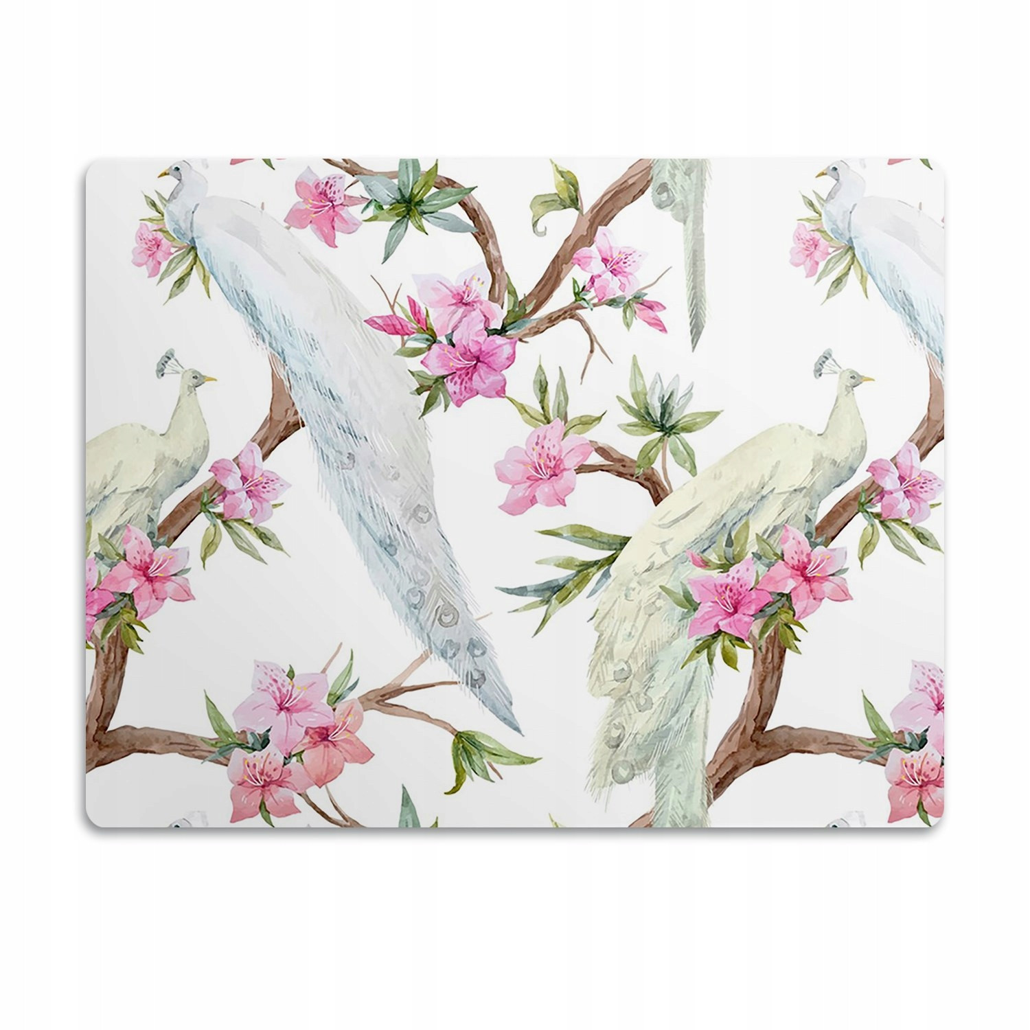 Voděodolná podložka pod misku Bílí pávi 60x40 cm