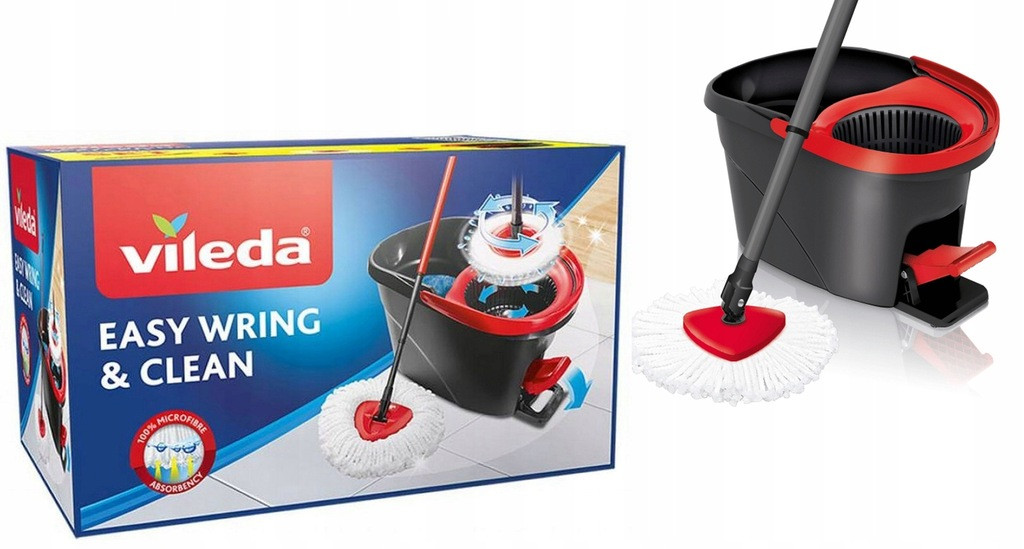 Kbelík a rotační mop Vileda Easy Wring & Clean teleskopická tyč