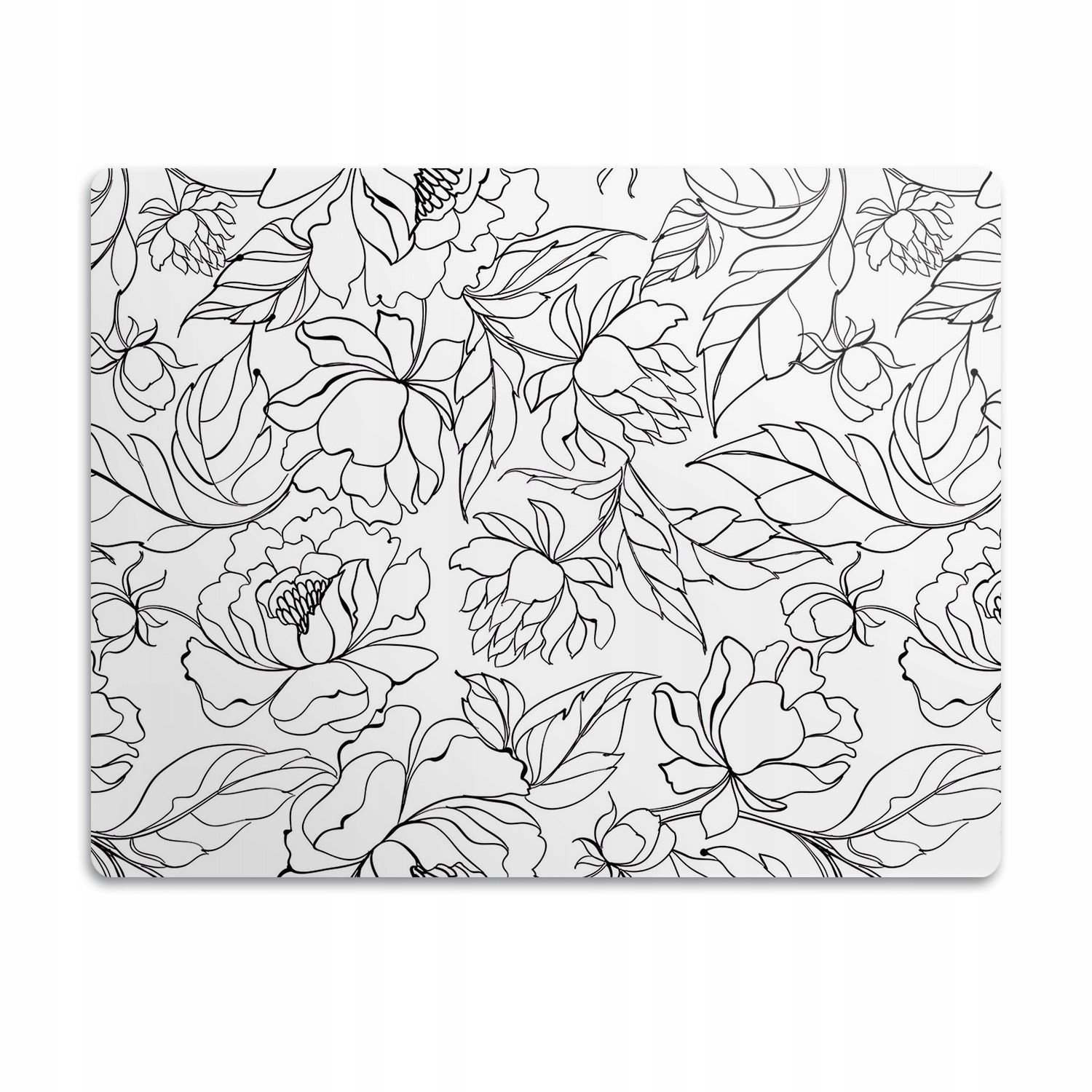 Pod misku podložka pro psa Květy pivoňky obrys 60x40