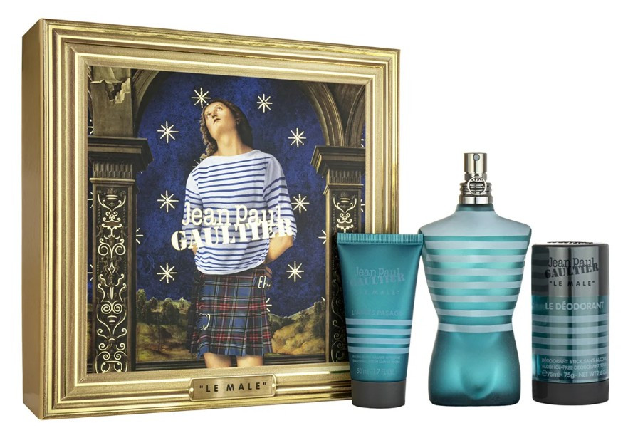 Jean P. Gaultier Le Male - EDT 125 ml + balzám po holení 50 ml + tuhý deodorant 75 ml