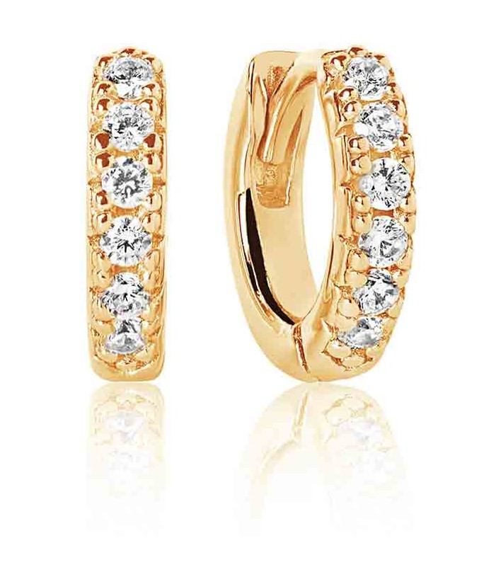 Sif Jakobs Nadčasové kruhy s kubickými zirkony Ellera SJ-E1066-CZ(YG) 1,4 cm