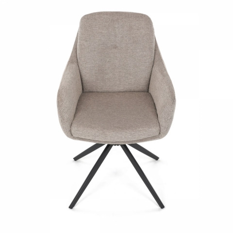 Židle jídelní 180° otočná šedá voděodolná látka, černý kov DCH-P3174 LAN2 Autronic