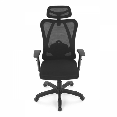 Židle kancelářská, nastavitelný podhlavník, potah černá síťovina mesh, mechanika permanent kontakt KA-R215 BK KA-R215 BK Autronic