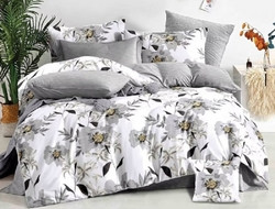 Povlečení Květy šedé 200 x 220 cm