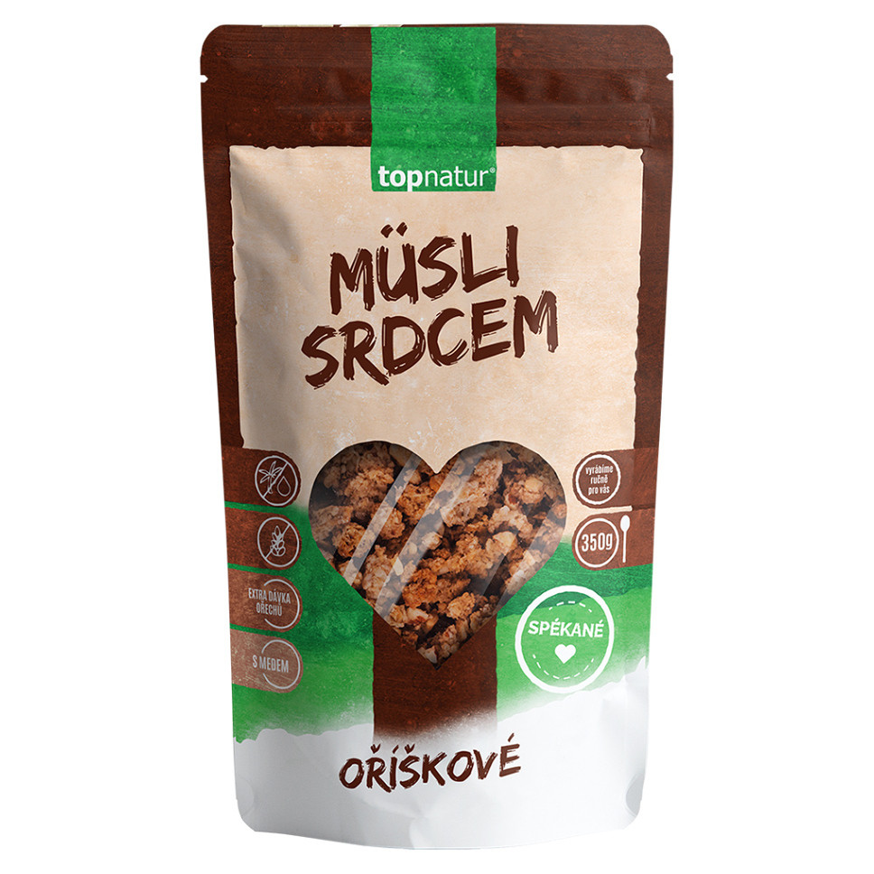 TOPNATUR Müsli srdcem oříškové 350 g