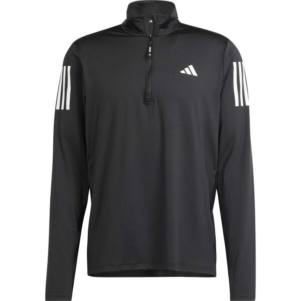 adidas OWN THE RUN HALF-ZIP Pánské běžecké triko, černá, velikost