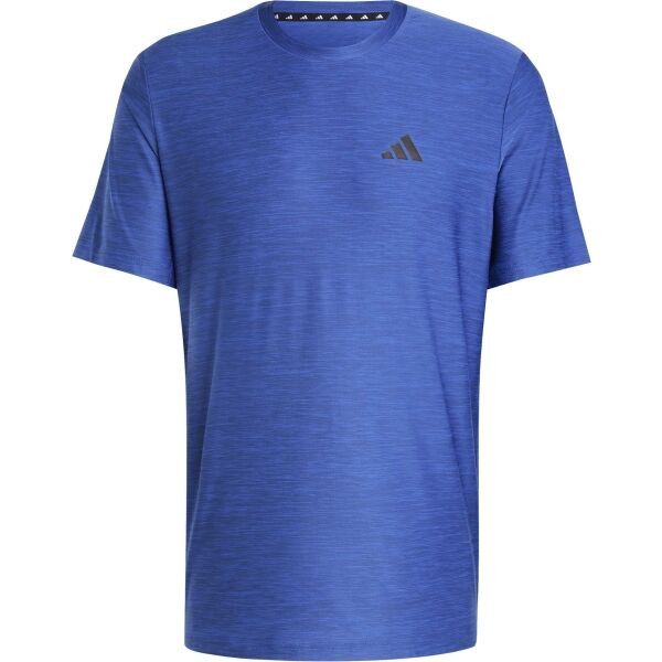 adidas TRAIN ESSENTIALS STRETCH TEE Pánské tréninkové tričko, modrá, velikost