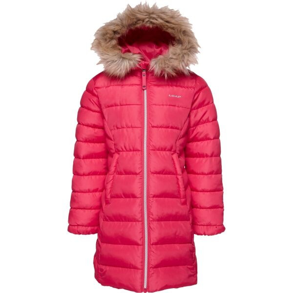 LOAP INDALA Dívčí zimní kabát, růžová, velikost