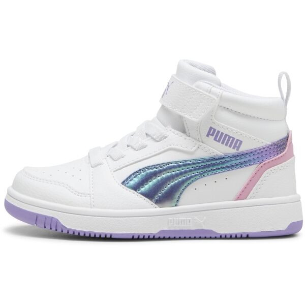 Puma REBOUND V6 MID BOUNCY SKY AC+ PS Dívčí vycházkové boty, bílá, velikost 35