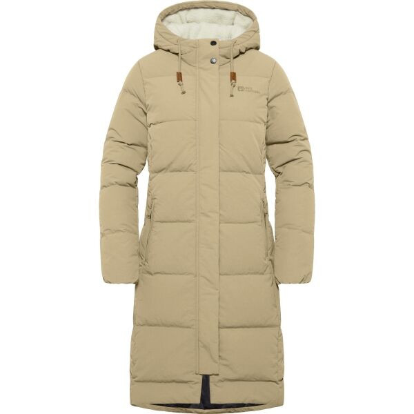 Jack Wolfskin NORDLICHT W Dámský zimní kabát, béžová, velikost