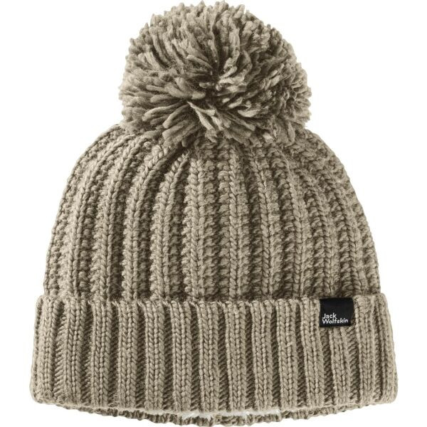 Jack Wolfskin HIGHLOFT KNIT BEANIE W Dámská zimní čepice, béžová, velikost