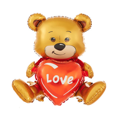 Balónek fóliový DIY Medvídek se srdcem Love Albi