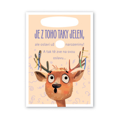 Pozvánky na oslavu Jsem z toho jelen 6 ks Albi