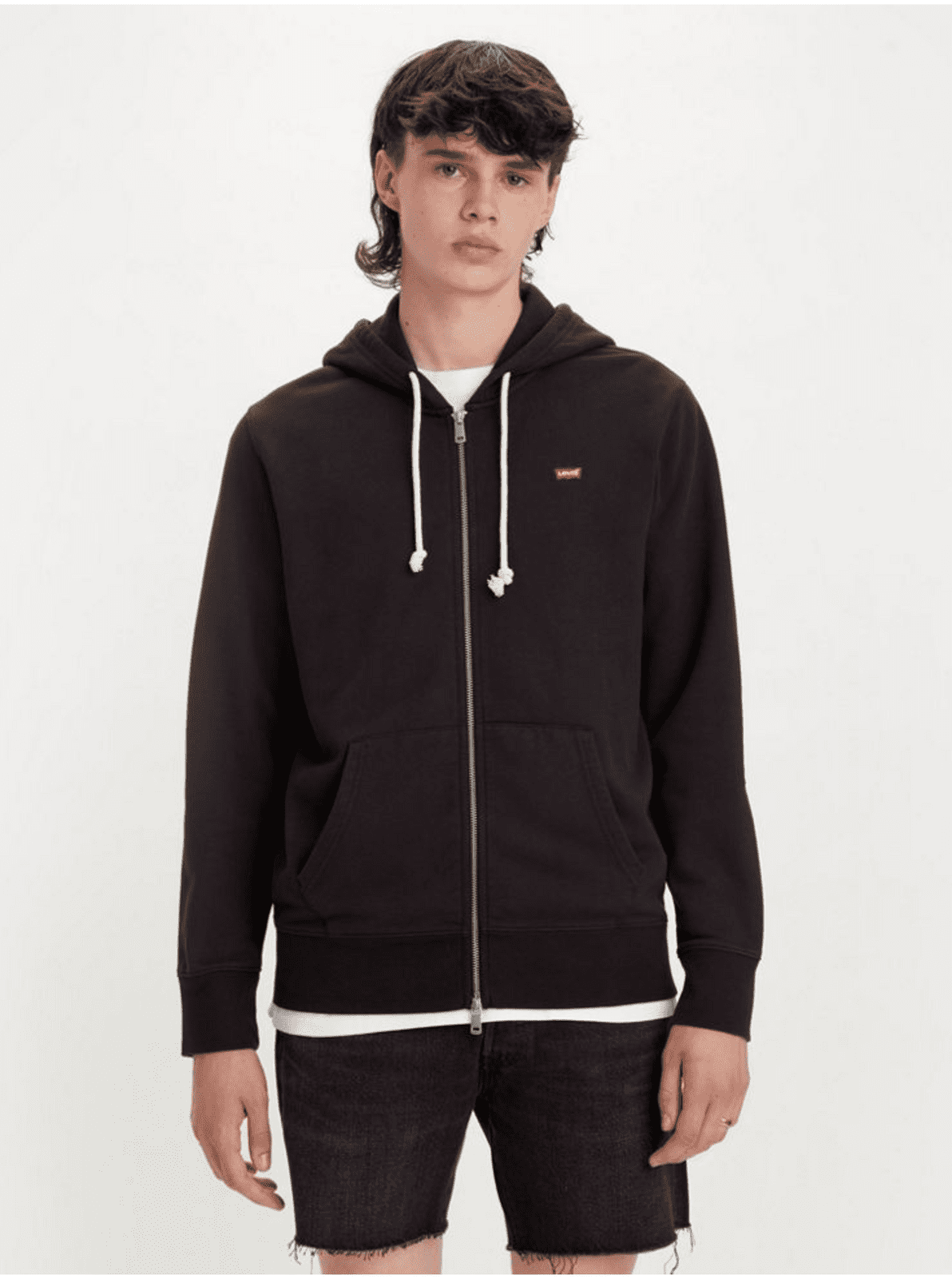 Levi's Černá pánská mikina Levi's® New Original Zip Up Meteorite - Pánské