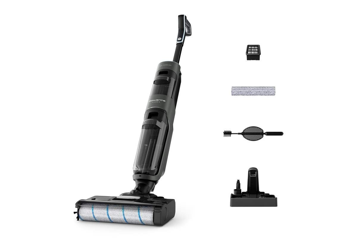 Víceúčelový vysavač Rowenta X-Clean 4 na mokré a suché vysávání GZ5035WO Hliníkový/Tmavě šedý