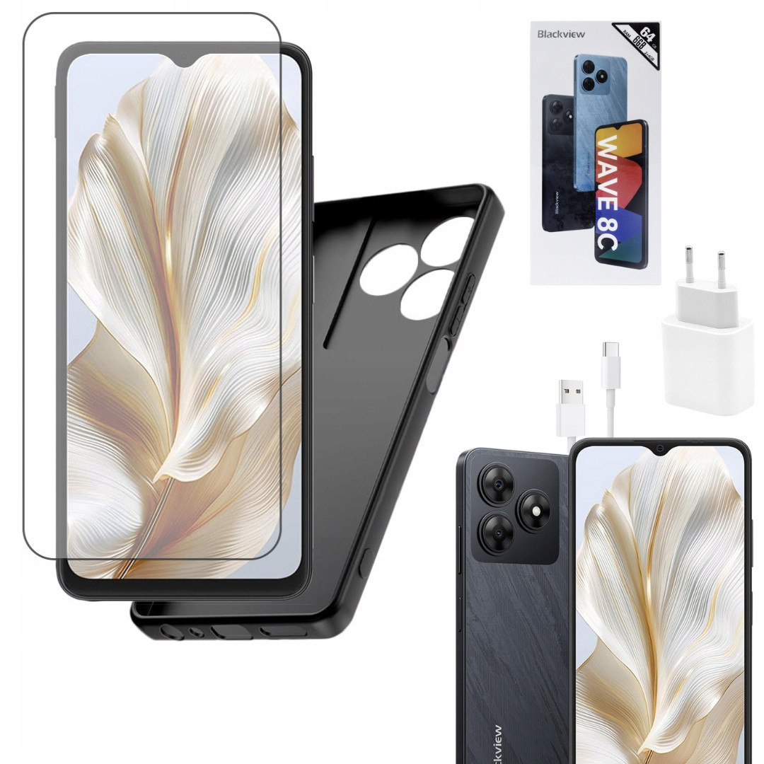 Smartphone Blackview Wave 8c 6GB+64GB DualSIM Pouzdro Sklo Nabíječka součástí balení