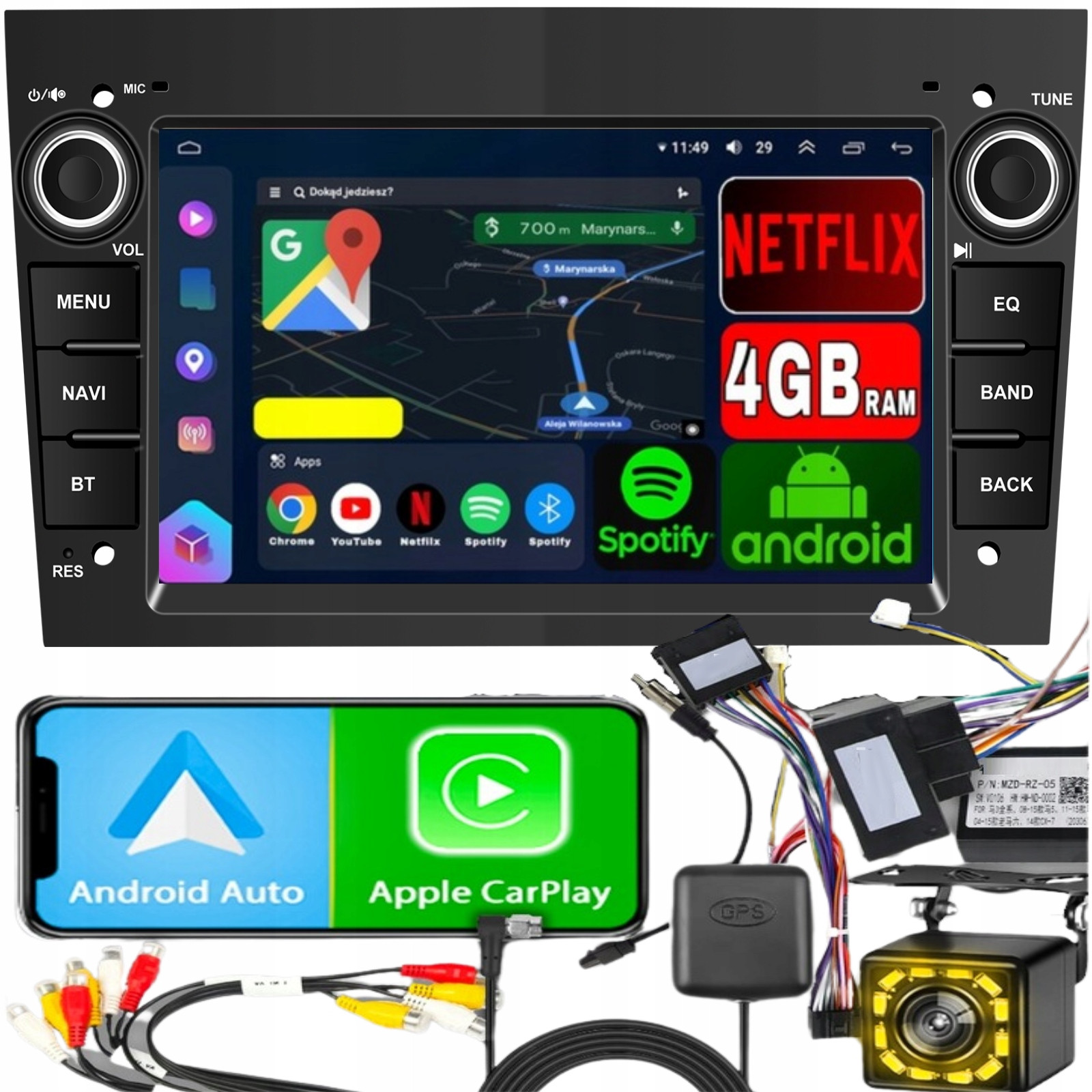 Rádio pro Opel Vectra C Zafira Astra H Vivaro Meriva Signum Android 4 Gb Ram