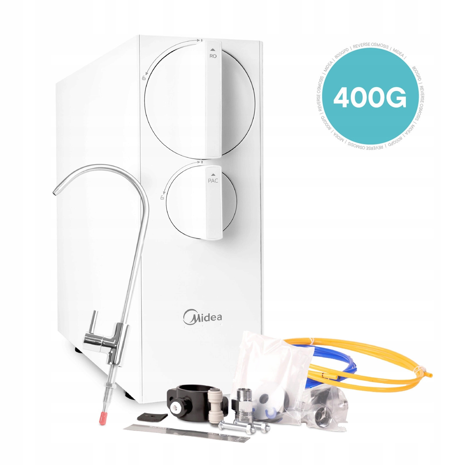 Beznádržový filtr reverzní osmózy s vodním čerpadlem Midea 400GPD