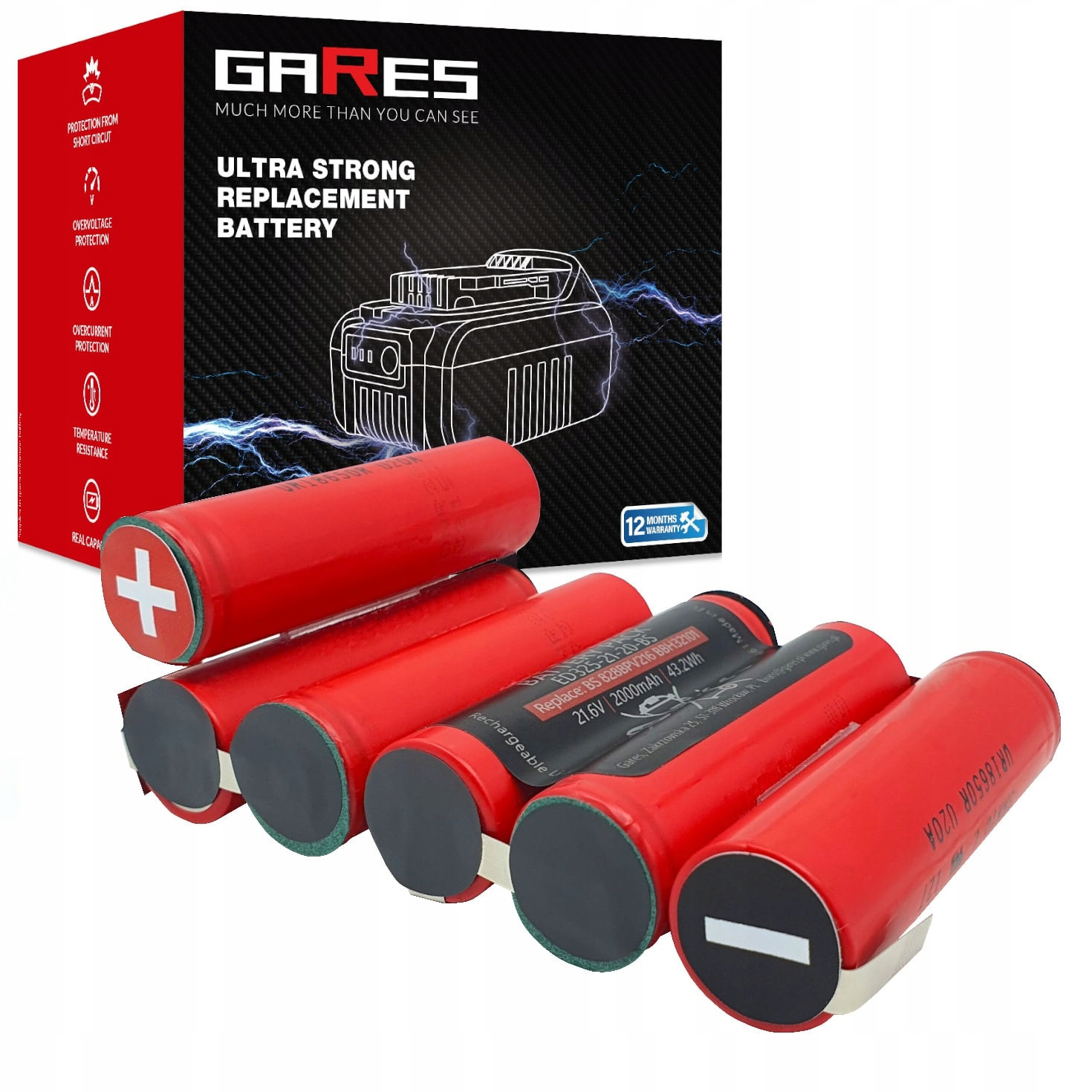 Baterie do vysavače Bosch, akumulátor 21.6V 2Ah BBH32101, 828BPV216