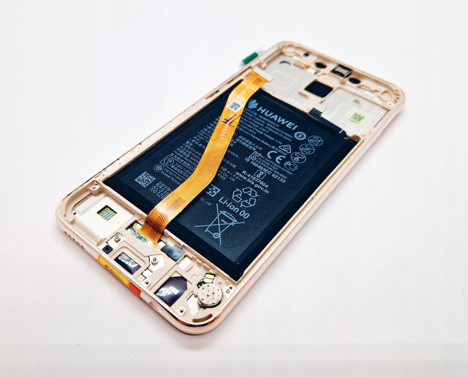 LCD Displej s baterií pro Huawei Mate 20 Lite Zlatá 02352DKN Org.