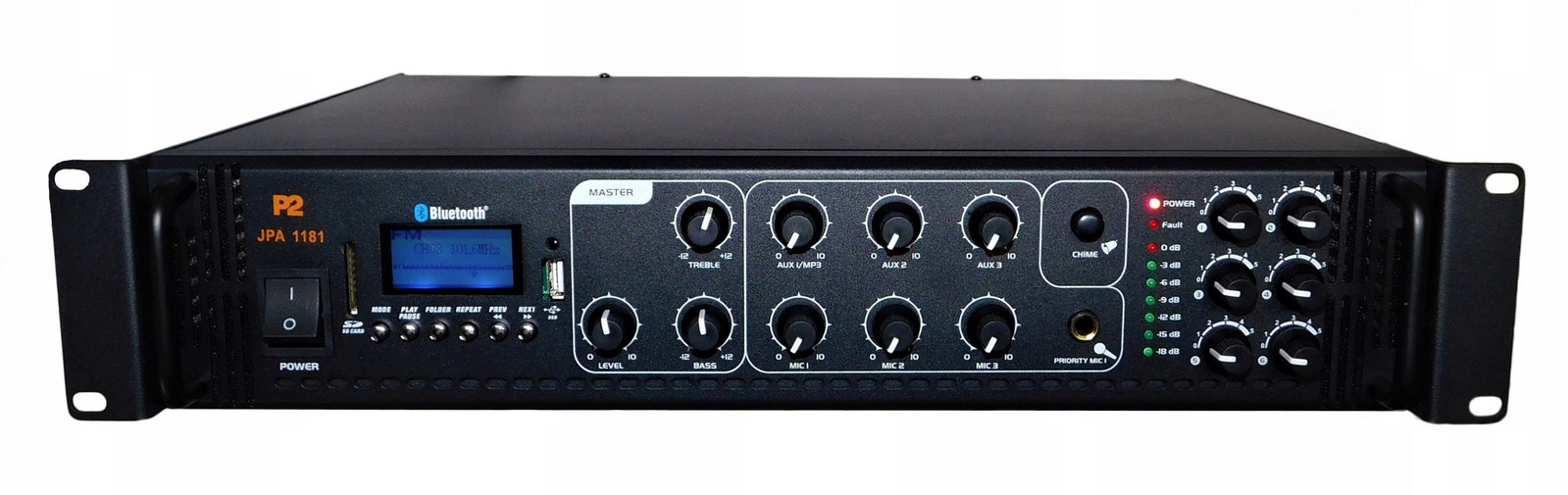 Zesilovač 6 zón 100V /usb,sd,bt,fm/ P2 JPA1181