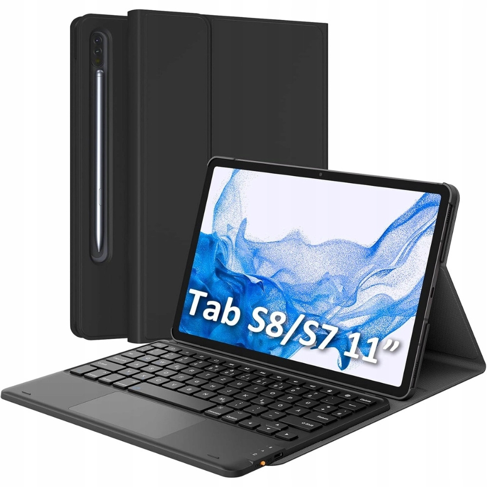 Earto Klávesnice Qwertz s Touchpadem pro Samsung Tab S8 a Tab S7
