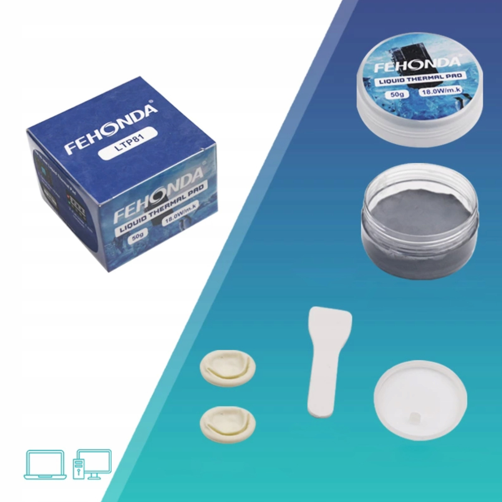 Tekutý termopad 50g Fehonda LTP65 16 W/mk tekutá tepelná podložka