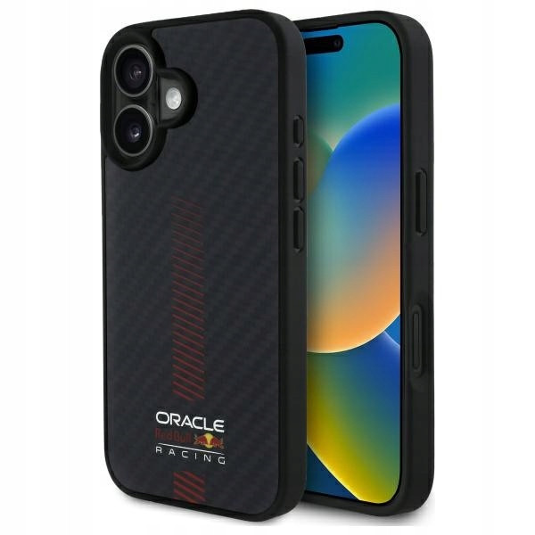 Pouzdro Na Iphone 16 Plus Red Bull Carbon Fiber Power Bar Magsafe Černé Pouzdro