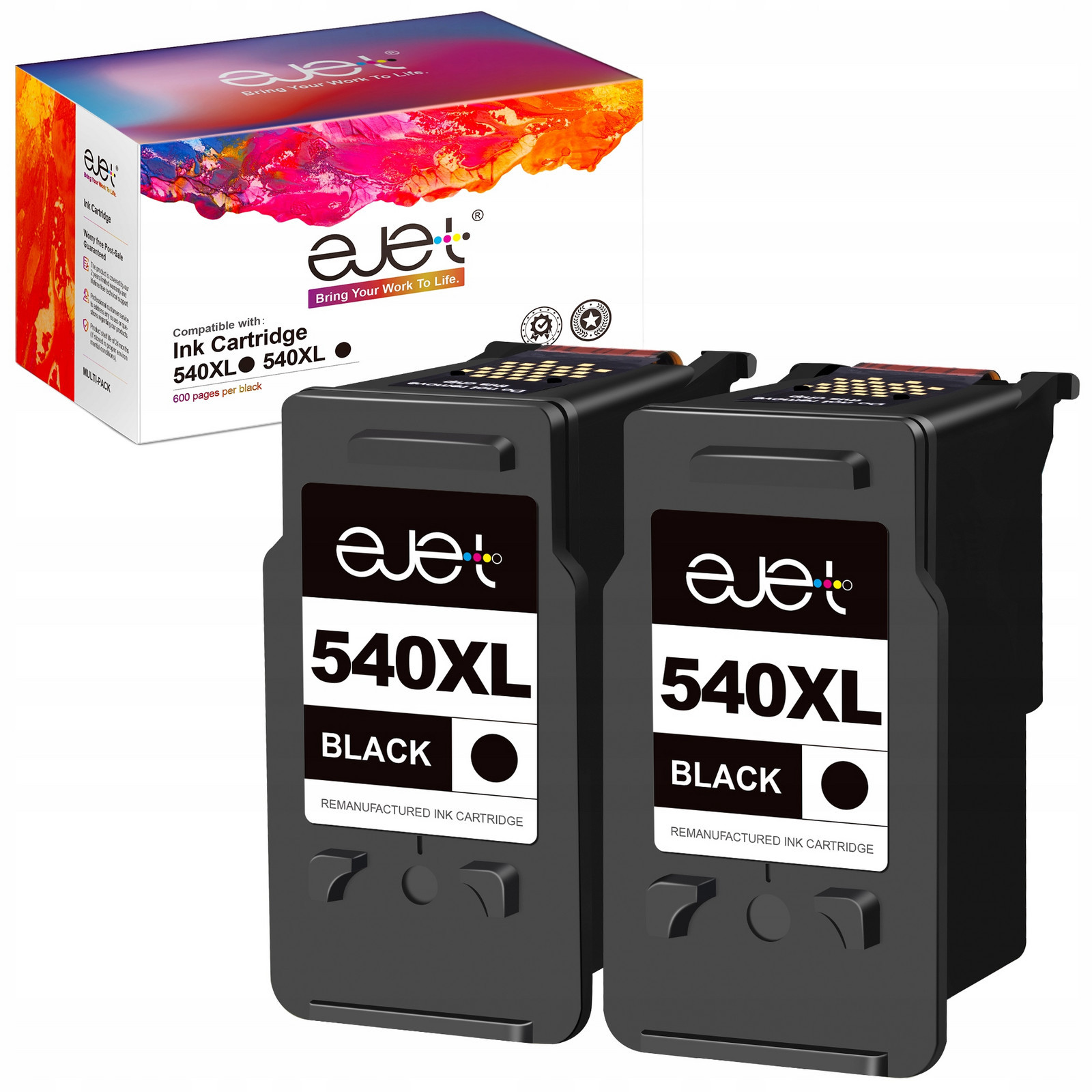 Ejet Ink pro Canon PG540XL Pixma MG3250 2150 MX375 MG3650S TS5150 TS5151
