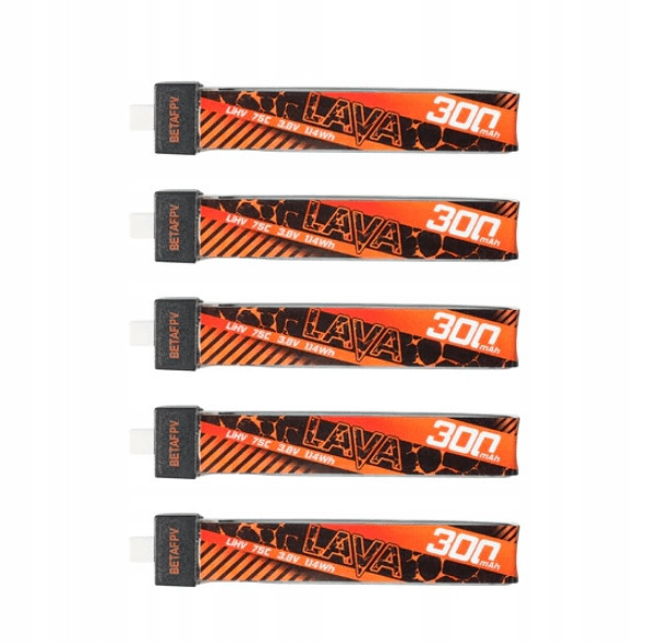 Lipol Hv BetaFPV Lava 1S 3.8V 300mAh 75C (5 kusů)
