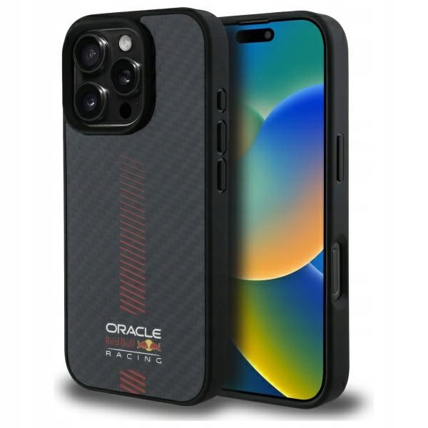 Pouzdro Na Iphone 16 Pro Max Red Bull Carbon Fiber Power Bar Magsafe Černé