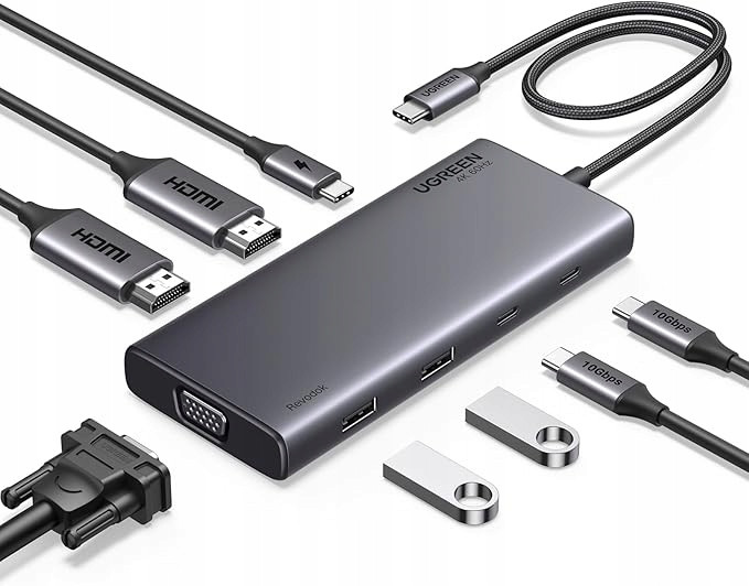 Dokovací stanice Ugreen 8 v 1 Usb C 4K 60Hz Displayport