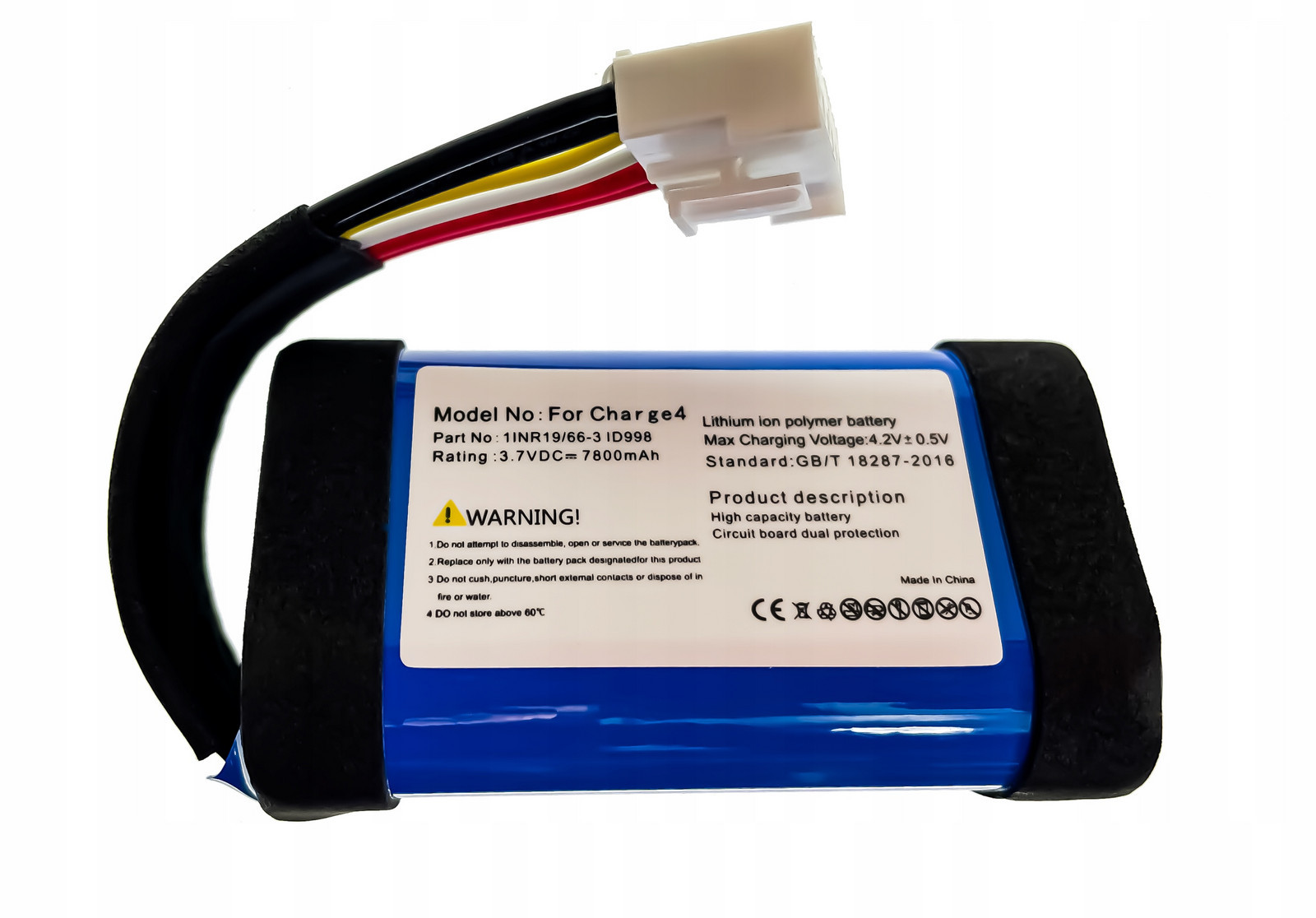 Nová baterie Akumulátor ID998 7800 mAh pro Reproduktor Jbl Charge 4, 4J, 4S