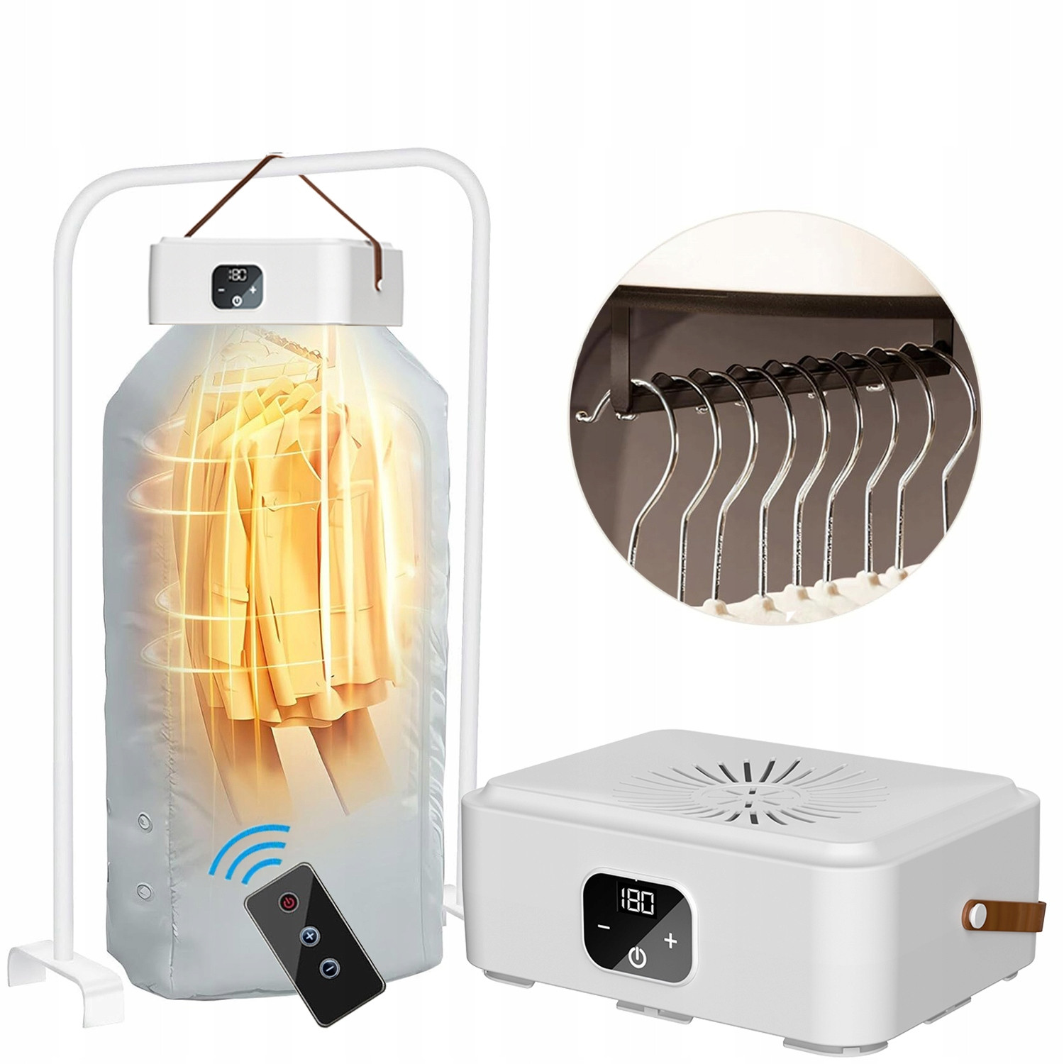 Elektryczna Mini Suszarka Na Pranie Przenośna Uv Szybkoschnąca Z Timer 3D