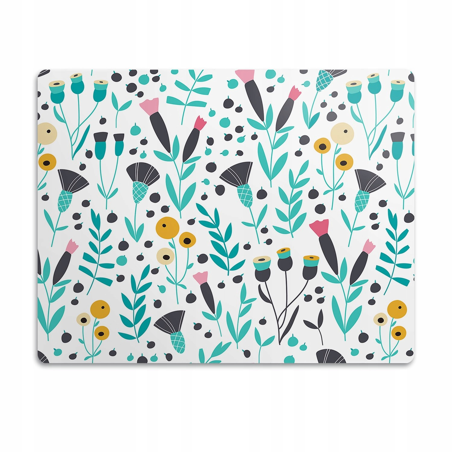 Podložka pro psa pod misku Květiny ilustrace 60x40 cm