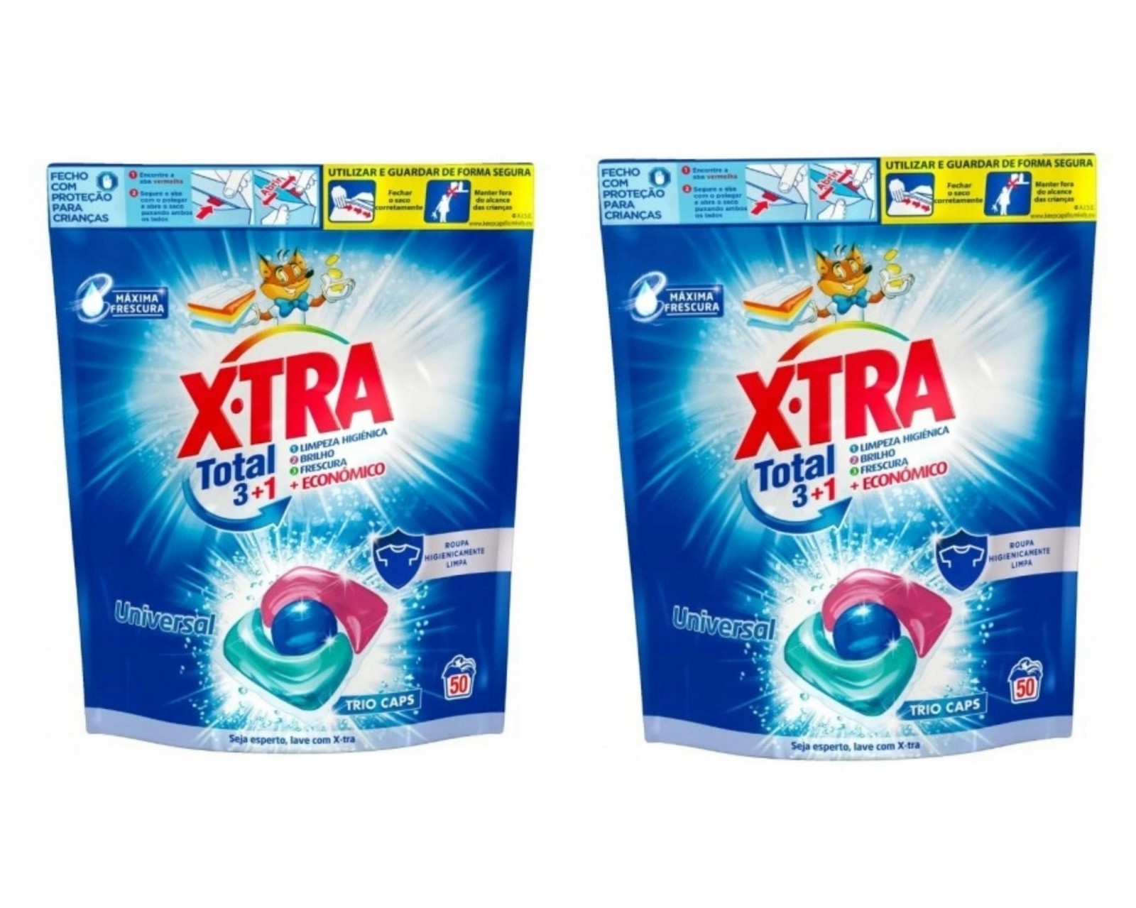 X-tra Total 3v1 Univerzální Kapsle na praní 50 KS/600G
