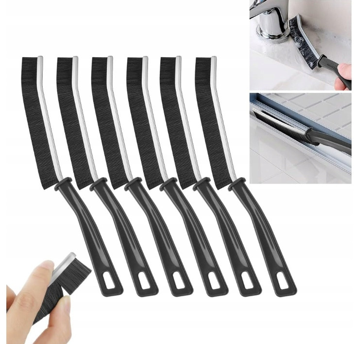 6 x Štěrbinový Kartáč Na Čištění Spár Štěrbin Kartáček Sada