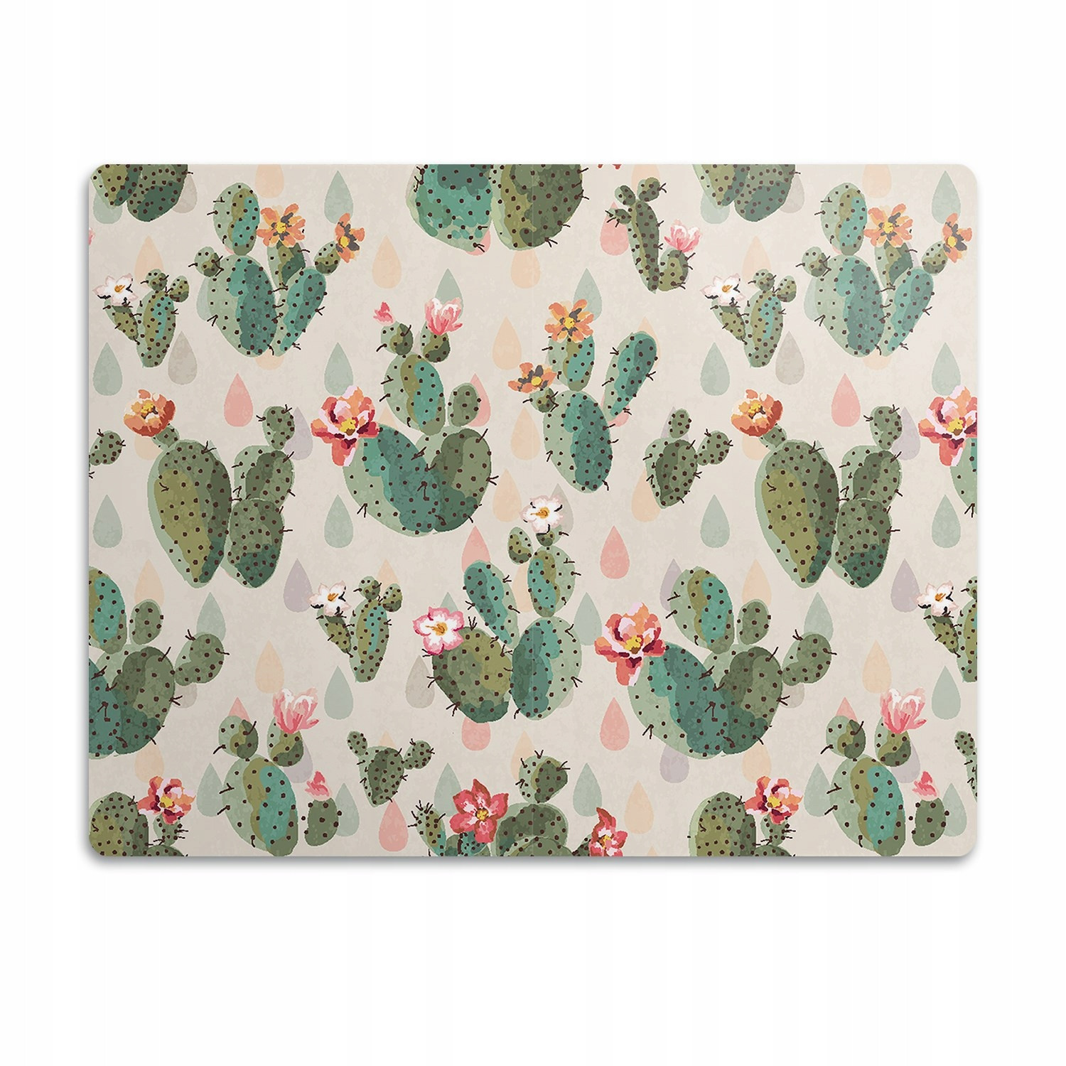 Voděodolná podložka pod misku pro psa Kaktusy 60x40cm