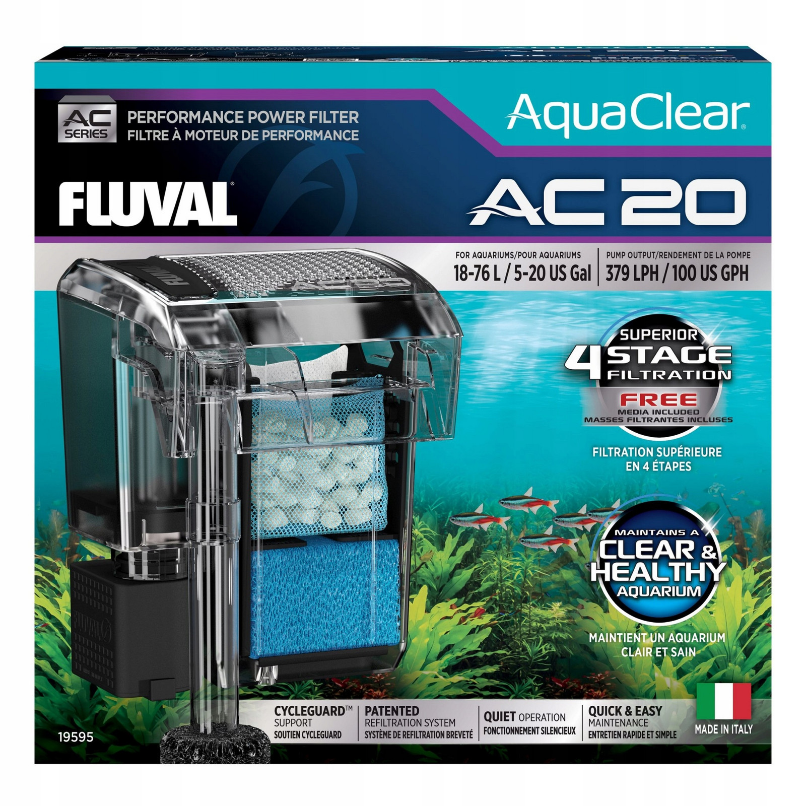 Fluval AC20 kaskádový filtr Power Filter, pro akvárium 18-76 L