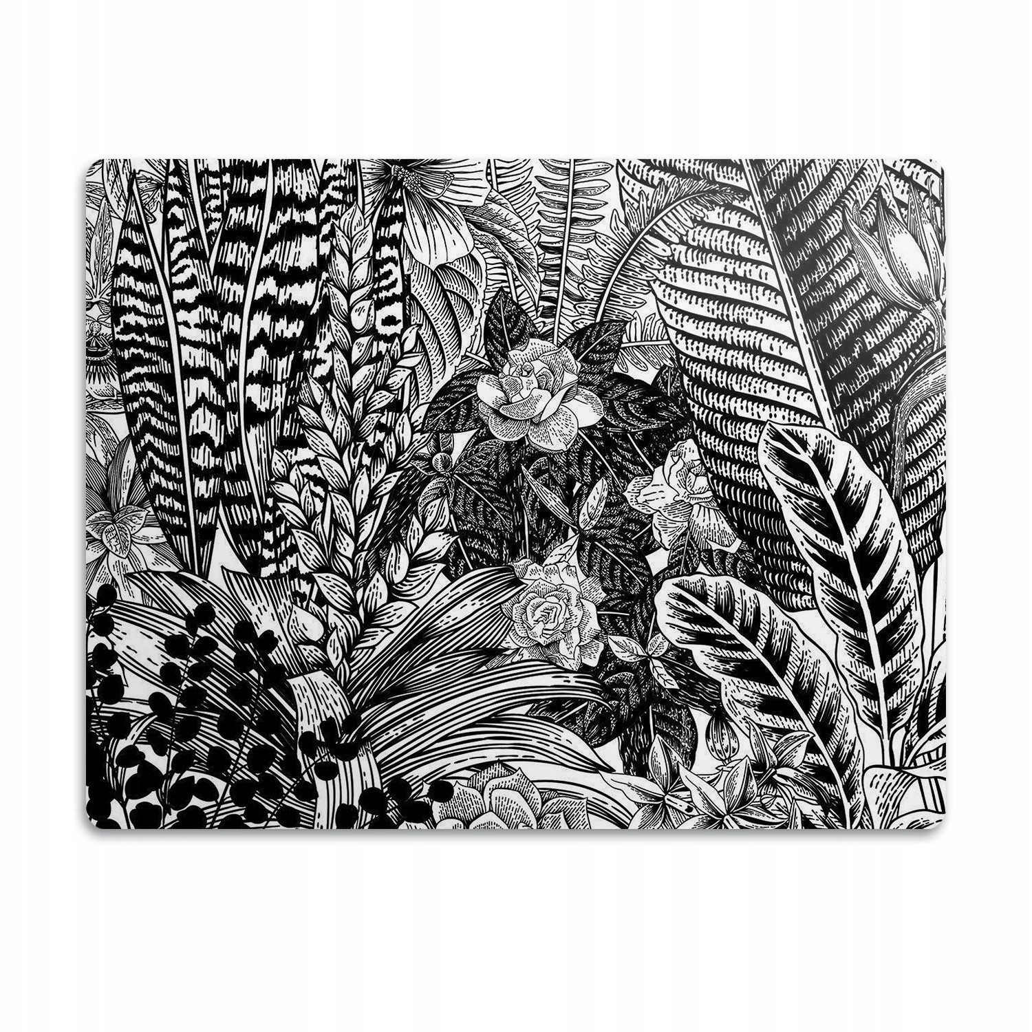 Pro psa podložka pod misku Černobílé listy 60x40cm